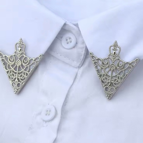 Gold Filigree Collar Tips men and women - Picture 1 of 4